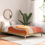 Bold Pink and Orange Groovy Swirl Abstract Pattern 70s Comforter Gallery Image 2