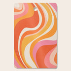 Bold Pink and Orange Groovy Swirl Abstract Pattern 70s Cutting Board Gallery Image 1