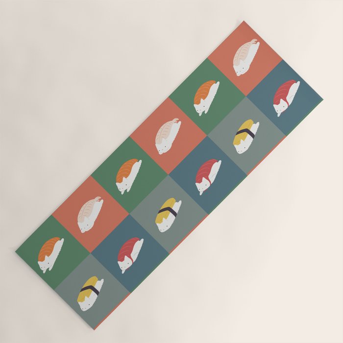Sushi Cat 2x2 Yoga Mat Gallery Image 1