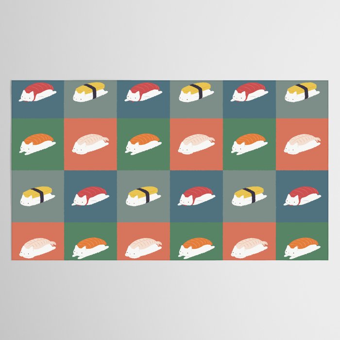 Sushi Cat 2x2 Tablecloth Gallery Image 2
