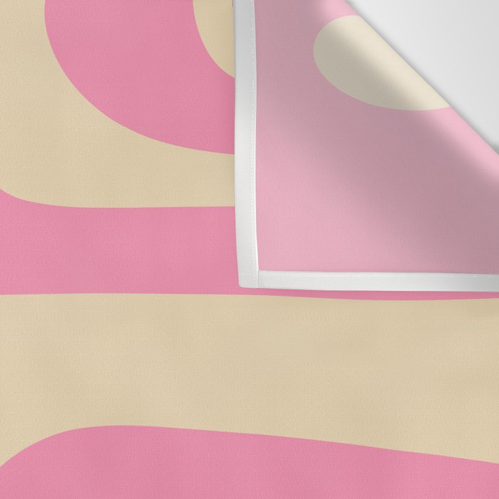 Mid Century Modern Retro Abstract Minimalist Pink Piquet Pattern Wall Tapestry Gallery Image 3