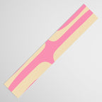 Mid Century Modern Retro Abstract Minimalist Pink Piquet Pattern Table Runner Gallery Image 3