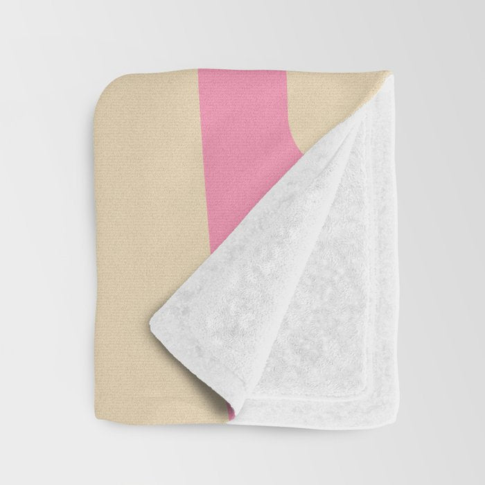 Mid Century Modern Retro Abstract Minimalist Pink Piquet Pattern Throw Blanket Gallery Image 3