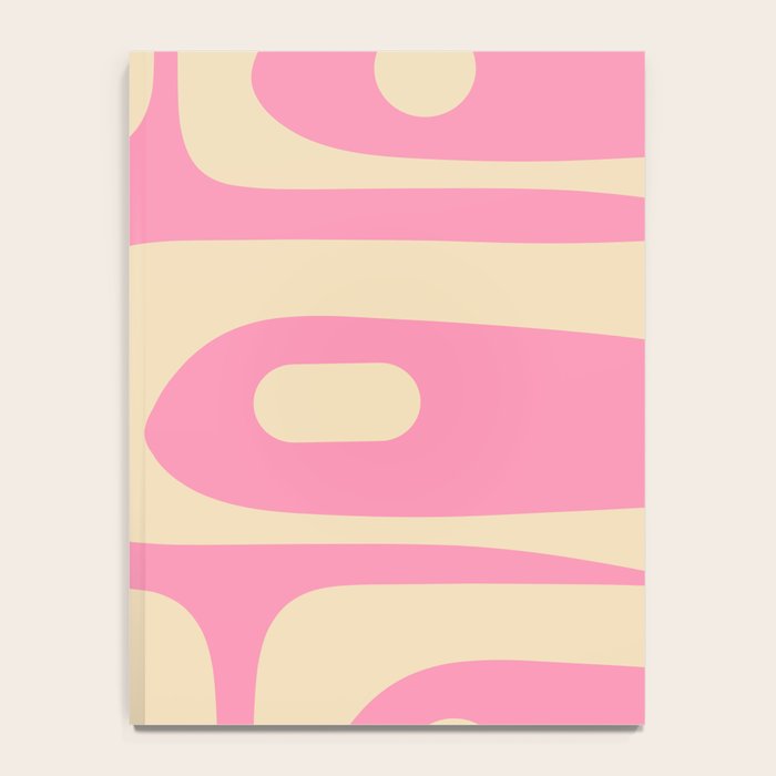 Mid Century Modern Retro Abstract Minimalist Pink Piquet Pattern Notebook Gallery Image 4