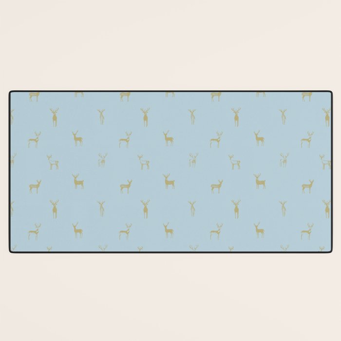 Christmas reindeer animal doodle art pattern Desk Mat Gallery Image 3
