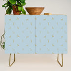 Christmas reindeer animal doodle art pattern Credenza Gallery Image 1