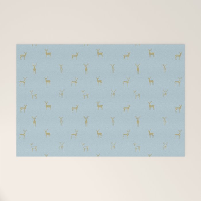 Christmas reindeer animal doodle art pattern Welcome Mat Gallery Image 1