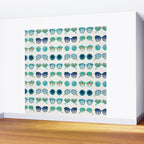 Sunglasses Collection - Turquoise & Navy Palette Wall Mural Gallery Image 2