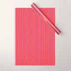 bougie pink red stripe Wrapping Paper Gallery Image 1