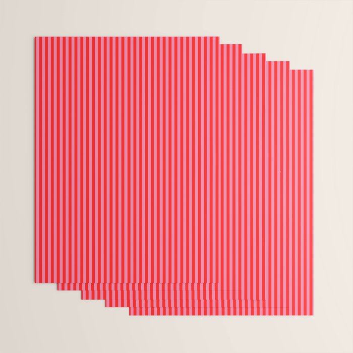 bougie pink red stripe Wrapping Paper Gallery Image 3