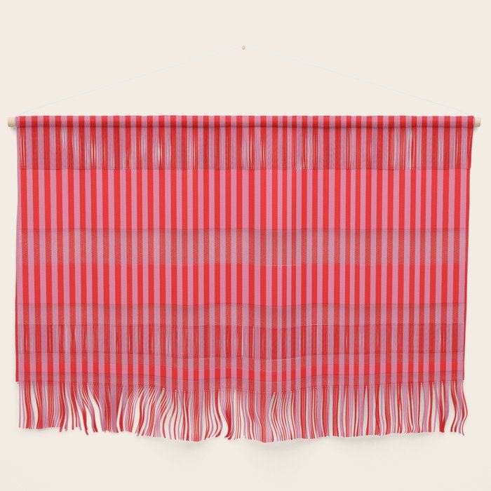 bougie pink red stripe Wall Hanging Gallery Image 1