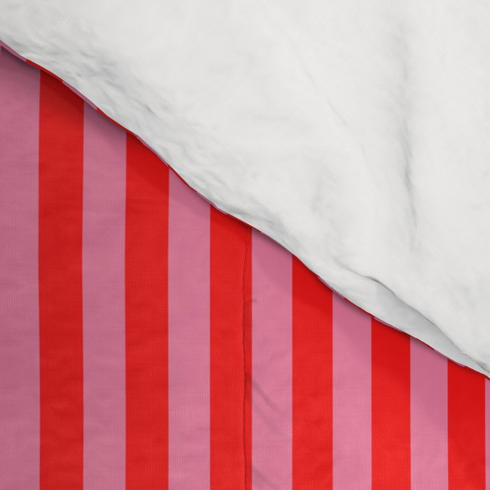 bougie pink red stripe Comforter Gallery Image 4