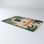 Mediterranean Villa with Lush Garden Vintage Architecture Rug Gallery Image 3
