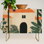Mediterranean Villa with Lush Garden Vintage Architecture Credenza Gallery Image 1