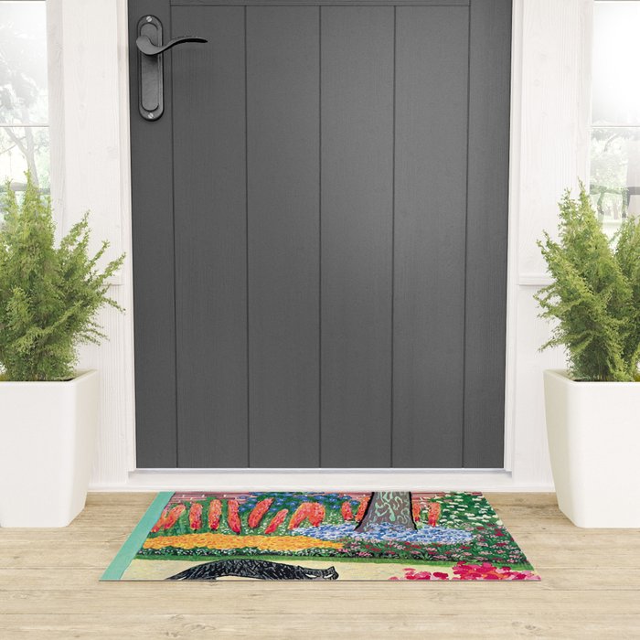 The New Yorker - Black Cat Welcome Mat Gallery Image 3