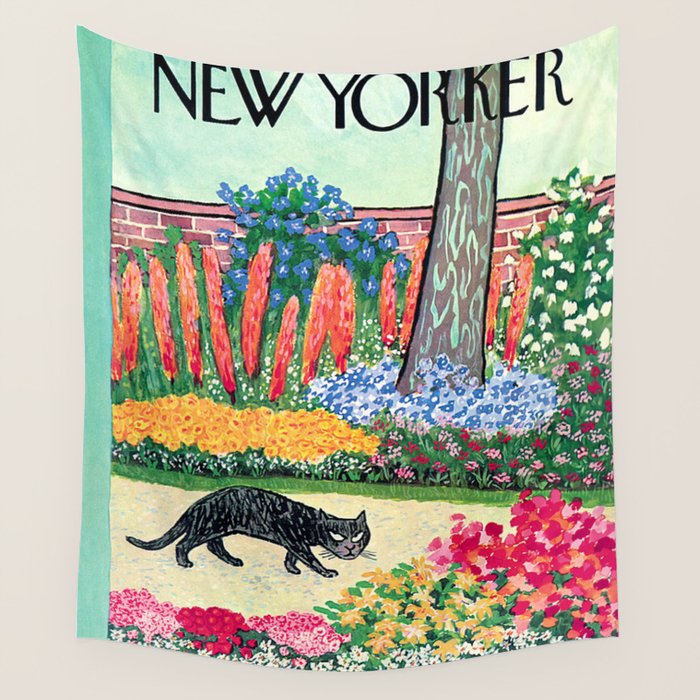 The New Yorker - Black Cat Wall Tapestry Gallery Image 4