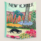 The New Yorker - Black Cat Wall Tapestry Gallery Image 4