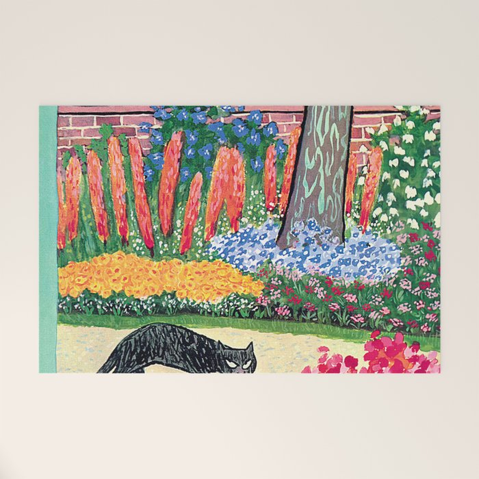 The New Yorker - Black Cat Welcome Mat Gallery Image 1