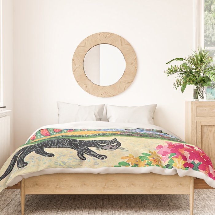 The New Yorker - Black Cat Duvet Cover Gallery Image 3