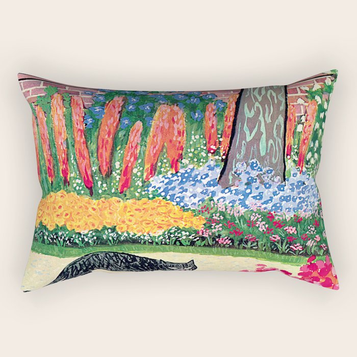 The New Yorker - Black Cat Rectangular Pillow Gallery Image 1