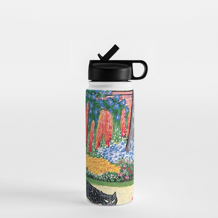 The New Yorker - Black Cat Water Bottle