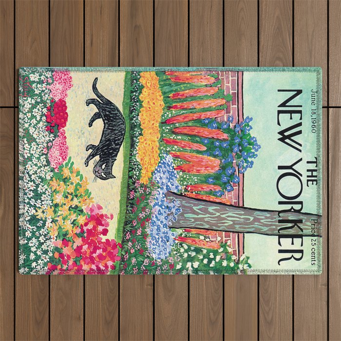 The New Yorker - Black Cat Outdoor Rug Gallery Image 1