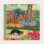 The New Yorker - Black Cat Wood Wall Art Gallery Image 1