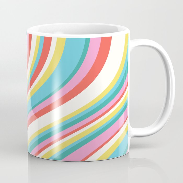  Wavy Stripes II - 60s Candy Rainbow Coffee Mug Gallery Image 1
