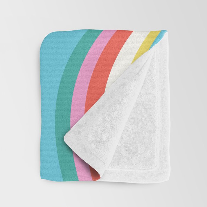  Wavy Stripes II - 60s Candy Rainbow Throw Blanket Gallery Image 3