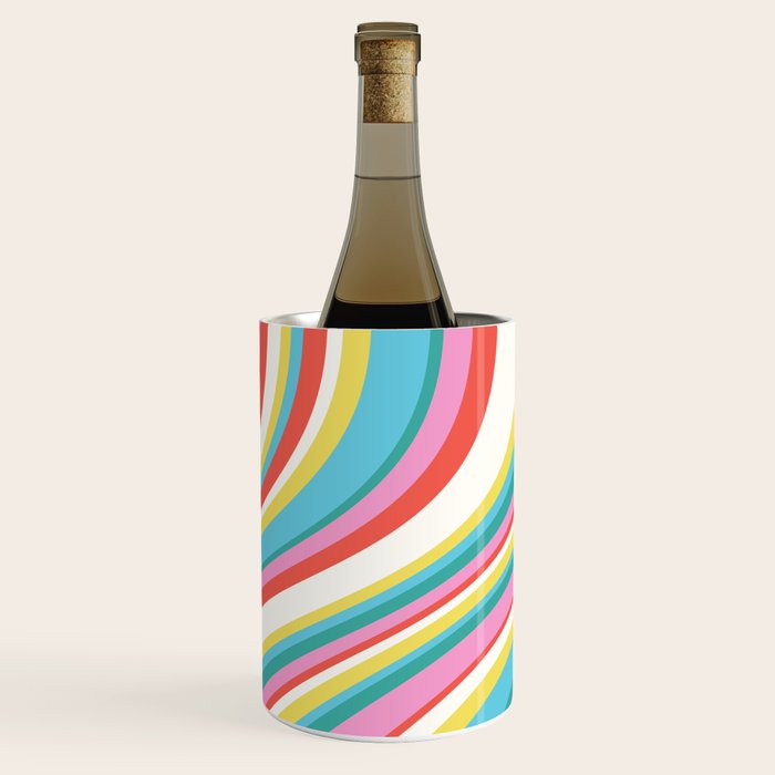  Wavy Stripes II - 60s Candy Rainbow Wine Chiller Gallery Image 3