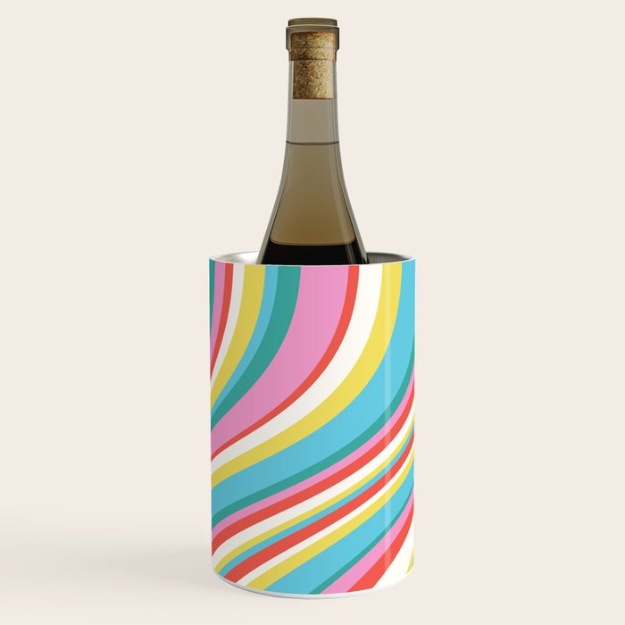  Wavy Stripes II - 60s Candy Rainbow Wine Chiller Gallery Image 2