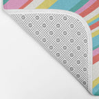  Wavy Stripes II - 60s Candy Rainbow Bath Mat Gallery Image 2