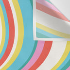  Wavy Stripes II - 60s Candy Rainbow Wall Tapestry Gallery Image 3
