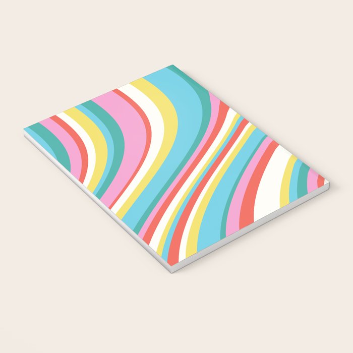  Wavy Stripes II - 60s Candy Rainbow Notebook Gallery Image 3