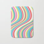  Wavy Stripes II - 60s Candy Rainbow Bath Mat Gallery Image 1