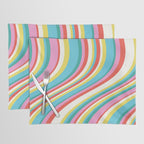  Wavy Stripes II - 60s Candy Rainbow Placemat Gallery Image 1