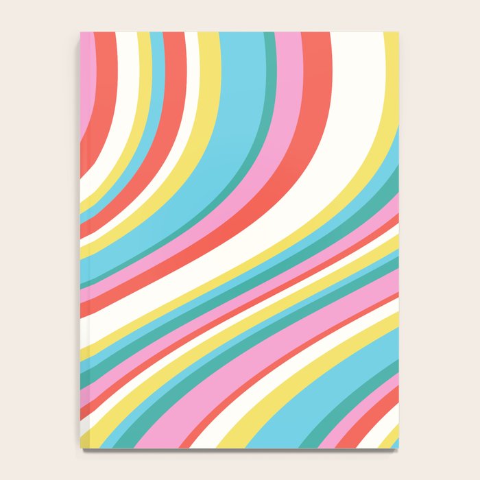  Wavy Stripes II - 60s Candy Rainbow Notebook Gallery Image 4
