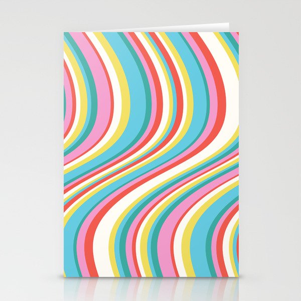  Wavy Stripes II - 60s Candy Rainbow Stationery Card Gallery Image 2