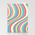  Wavy Stripes II - 60s Candy Rainbow Stationery Card Gallery Image 2