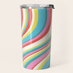 Wavy Stripes II - 60s Candy Rainbow Travel Mug Gallery Image 2