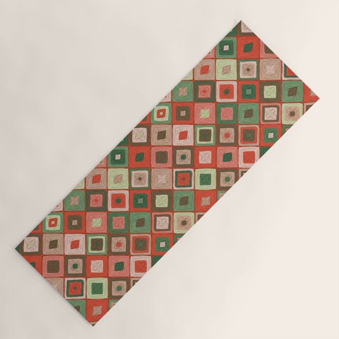 Hand-drawn Quilt #5 Yoga Mat Gallery Image 1