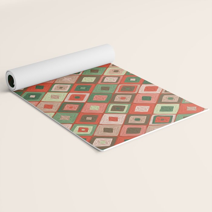 Hand-drawn Quilt #5 Yoga Mat Gallery Image 2