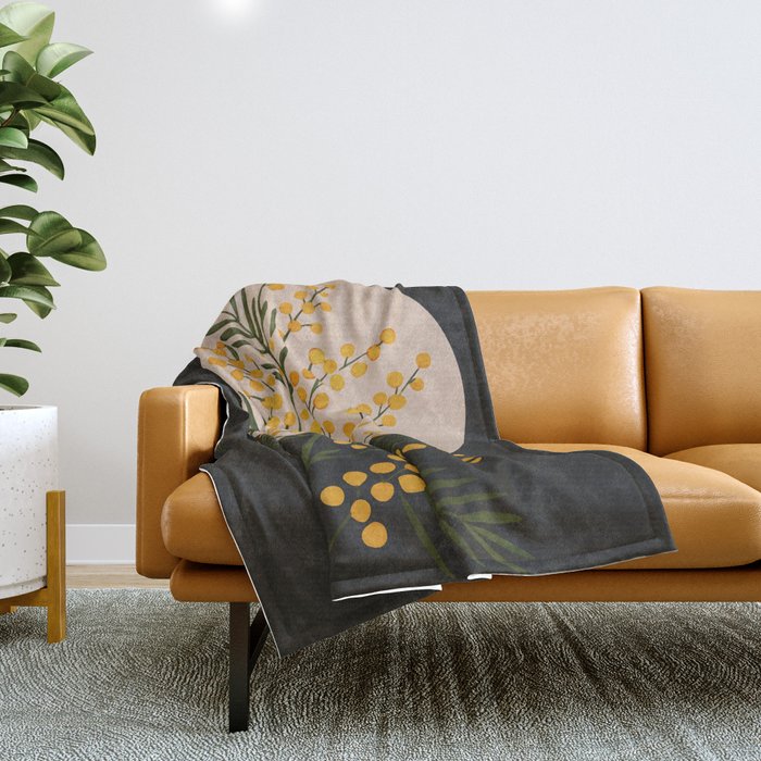 The Mimosa 1 Throw Blanket Gallery Image 1