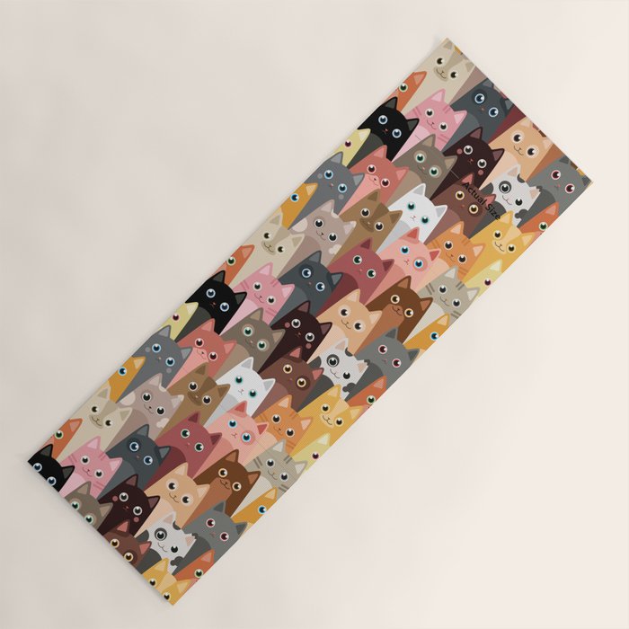 Cats Pattern Yoga Mat Gallery Image 1
