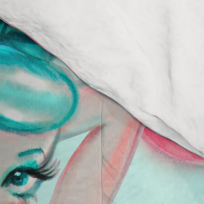 Candy Blue Ice Cream Pin Up Doll Comforter Gallery Image 4