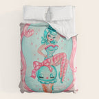 Candy Blue Ice Cream Pin Up Doll Comforter Gallery Image 6