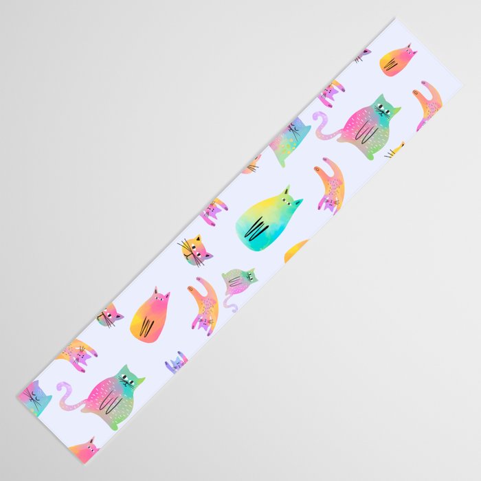 Rainbow Cats Pastel Table Runner Gallery Image 3