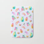 Rainbow Cats Pastel Bath Mat Gallery Image 1