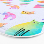 Rainbow Cats Pastel Bath Mat Gallery Image 3