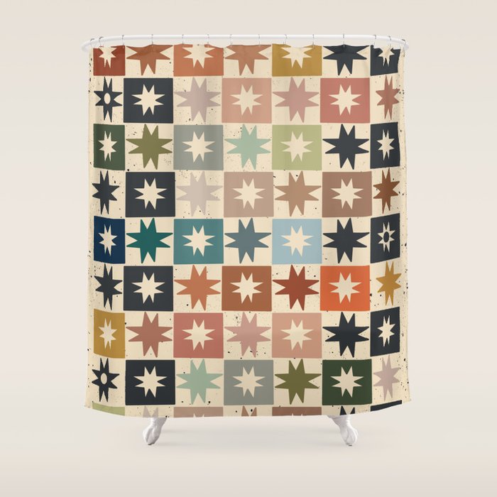 Kaleidoscope Star PTRN Shower Curtain